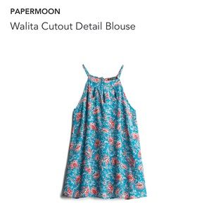 NWOT Papermoon Walita Cutout Detail Blouse Large